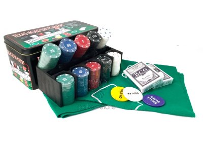Набор для покера Holdem Lite 200 фишек с сукном Номиналы 1, 5, 25, 50, 100
Сумма номиналов = 7240